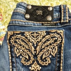 Miss Me Women's Jeans Dark Wash Low Rise Boot Cut